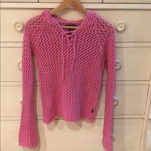 Abercrobmie kids loose knit summer sweater-Beach Cover Up